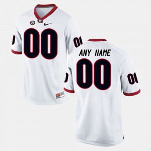 #00 College Limited Football For Men's White UGA Customized Jersey 936022-714