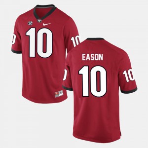 College Football #10 Red Jacob Eason UGA Jersey Men's 487549-451