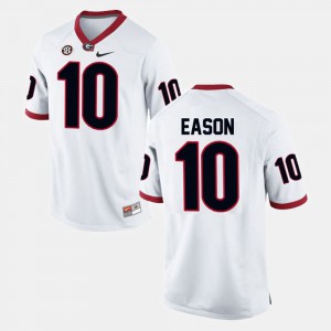 Jacob Eason UGA Jersey White College Football #10 Mens 701942-111