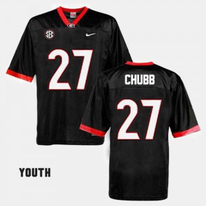 Nick Chubb UGA Jersey Black College Football For Kids #27 998408-200