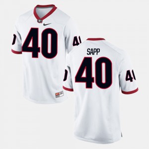 #40 Men's Theron Sapp UGA Jersey Alumni Football Game White 146660-790