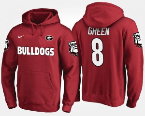 Red #8 A.J. Green UGA Hoodie For Men 425935-364