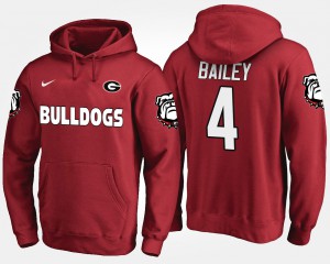 For Men #4 Champ Bailey UGA Hoodie Red 503309-739