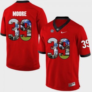 Pictorial Fashion Red Corey Moore UGA Jersey Mens #39 177719-751