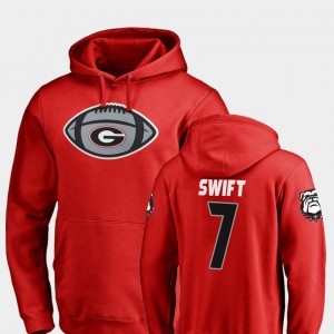 For Men Game Ball #7 D'Andre Swift UGA Hoodie Red Football 667782-359