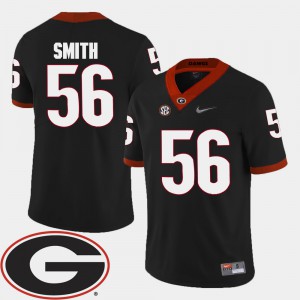#56 Black Garrison Smith UGA Jersey Mens 2018 SEC Patch College Football 846509-196