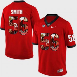 #56 Garrison Smith UGA Jersey Pictorial Fashion Red Men's 601133-331