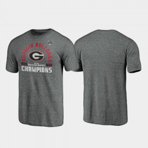 Gray UGA T-Shirt Men Offensive Tri-Blend 2020 Sugar Bowl Champions 163341-792