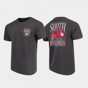 For Men's UGA T-Shirt Welcome to the South Gray Comfort Colors 738225-112