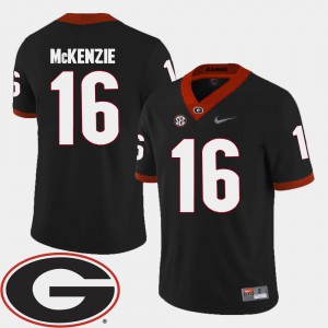 #16 Black For Men Isaiah McKenzie UGA Jersey 2018 SEC Patch College Football 520713-308