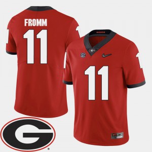 2018 SEC Patch College Football Jake Fromm UGA Jersey Red For Men #11 394549-816
