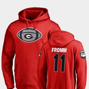 #11 Jake Fromm UGA Hoodie Football For Men Red Game Ball 138246-890