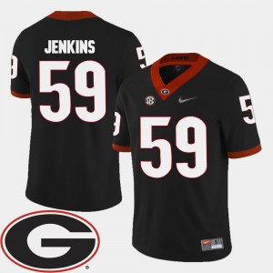 2018 SEC Patch For Men #59 Black Jordan Jenkins UGA Jersey College Football 114357-520