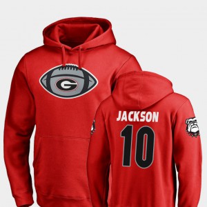 #10 Red Kearis Jackson UGA Hoodie Football Game Ball For Men 278834-432