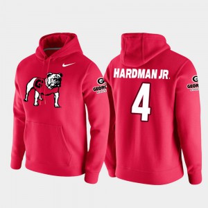 Mecole Hardman Jr. UGA Hoodie #4 College Football Pullover Vault Logo Club Red Men 672934-728