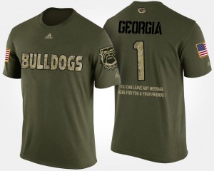 UGA T-Shirt Men Camo #1 Military No.1 Short Sleeve With Message 589621-186