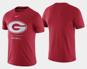 UGA T-Shirt Dugout Performance Mens College Baseball Red 303540-789