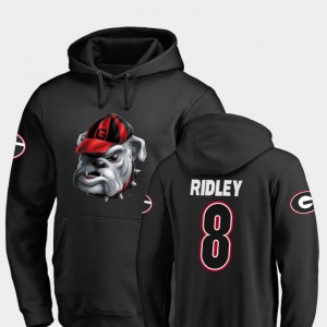 Black #8 Men Football Riley Ridley UGA Hoodie Midnight Mascot 786804-839