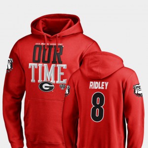 Red 2019 Sugar Bowl Bound Riley Ridley UGA Hoodie Counter #8 For Men's 463950-513
