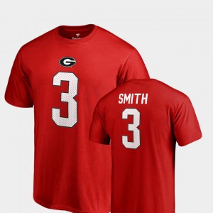 Name & Number #3 Roquan Smith UGA T-Shirt College Legends Men Red 679792-330