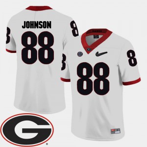 2018 SEC Patch Toby Johnson UGA Jersey White #88 For Men College Football 197062-238