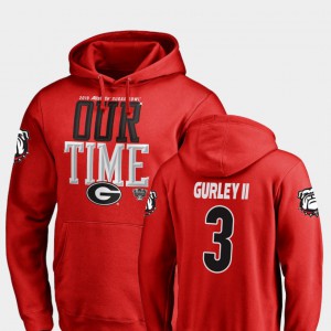 #3 Red For Men's Todd Gurley II UGA Hoodie Counter 2019 Sugar Bowl Bound 577453-966
