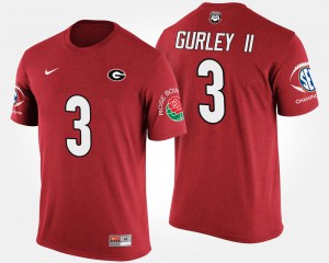 #3 Mens Red Todd Gurley II UGA T-Shirt Southeastern Conference Rose Bowl Bowl Game 458023-805