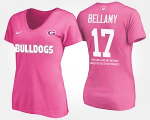 Pink With Message #17 Ladies Davin Bellamy UGA T-Shirt 902213-126